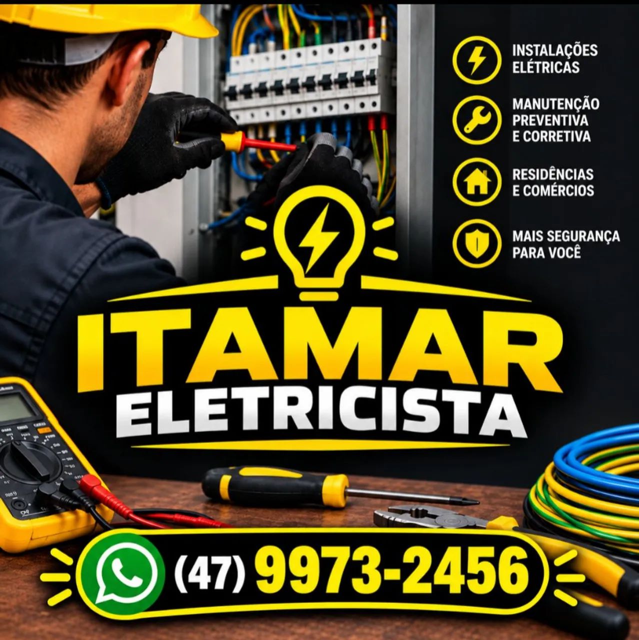 Serviço de eletricista residencial em Brusque
