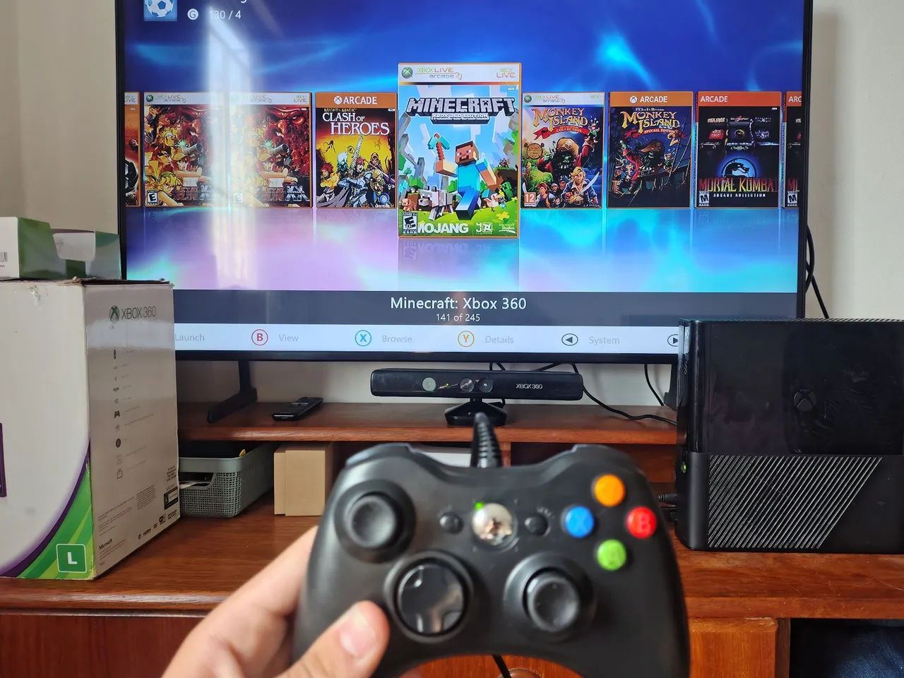 Controle Xbox 360 com fio - Foto 2