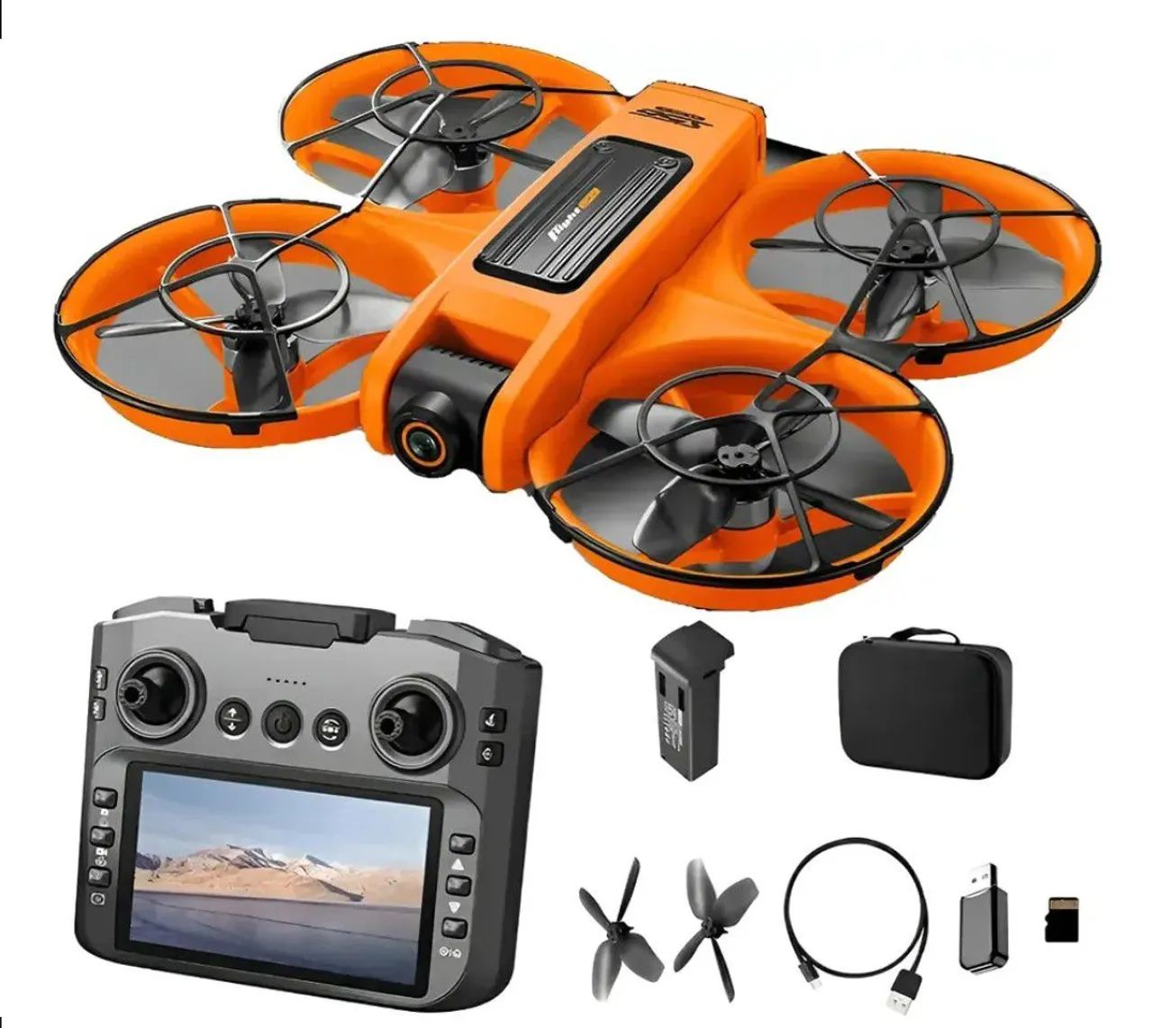 drone modelo S156 Pro na cor laranja - Foto 3