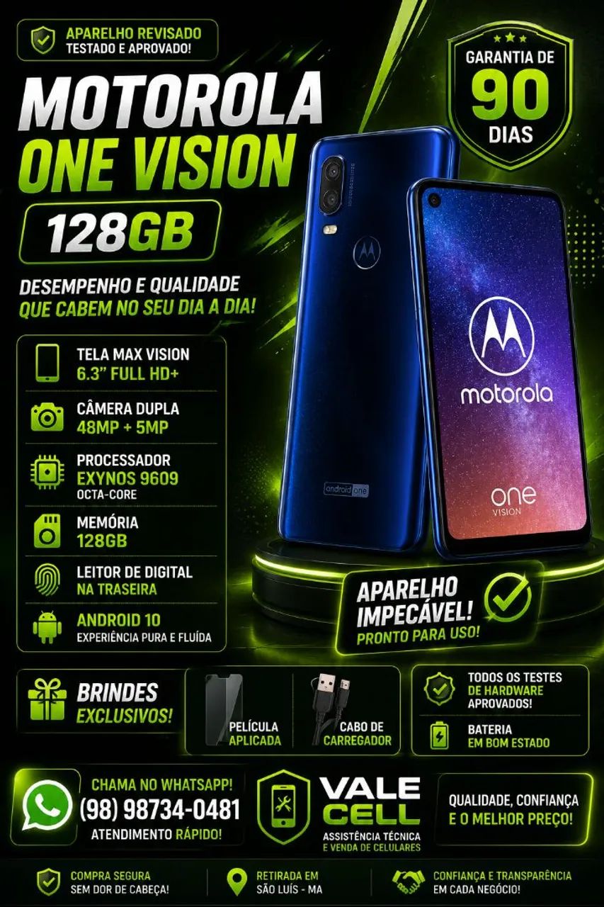 Moto one Vision 128gb com garantia 