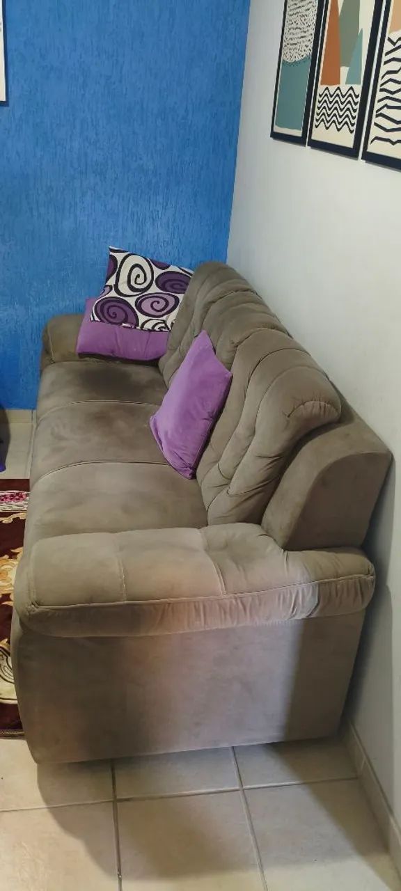 Sofa 3 Lugares Semi Novo - Foto 4
