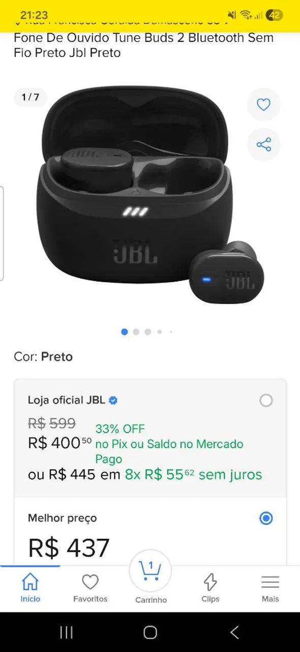 Fone jbl tune buds 2 usado poucas vezes! - Foto 2