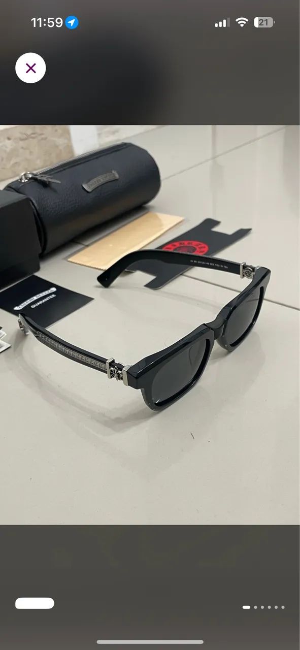 Oculos chrome hearts see you in tea
