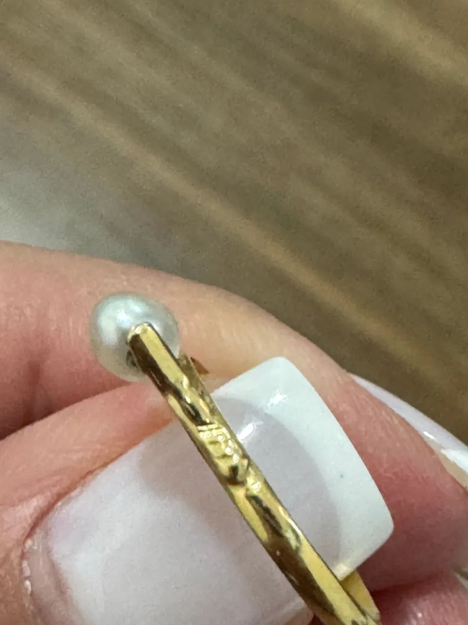 Vendo anel de ouro com pérola  - Foto 4