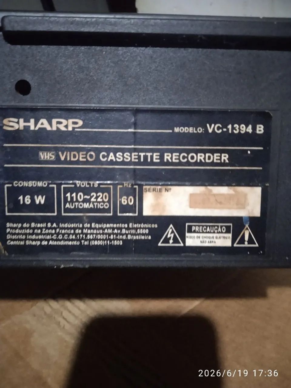 Vídeo cassete Sharp relíquia - Foto 4