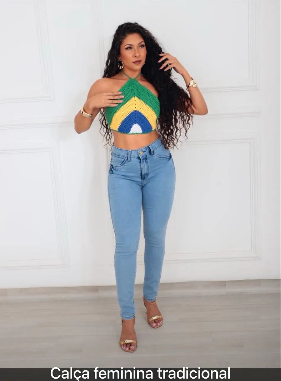 ? CALÇA FEMININA SKINNY COM ELASTANO - Foto 2