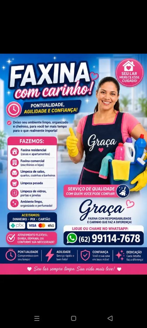 Trabalho com Faxina 