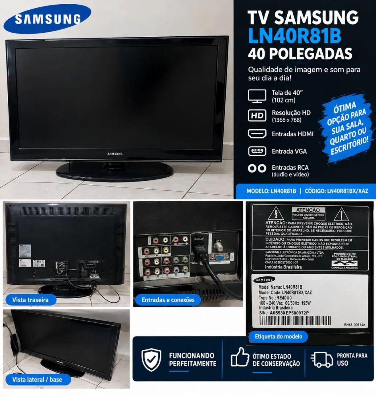 Televisão 40 polegadas 