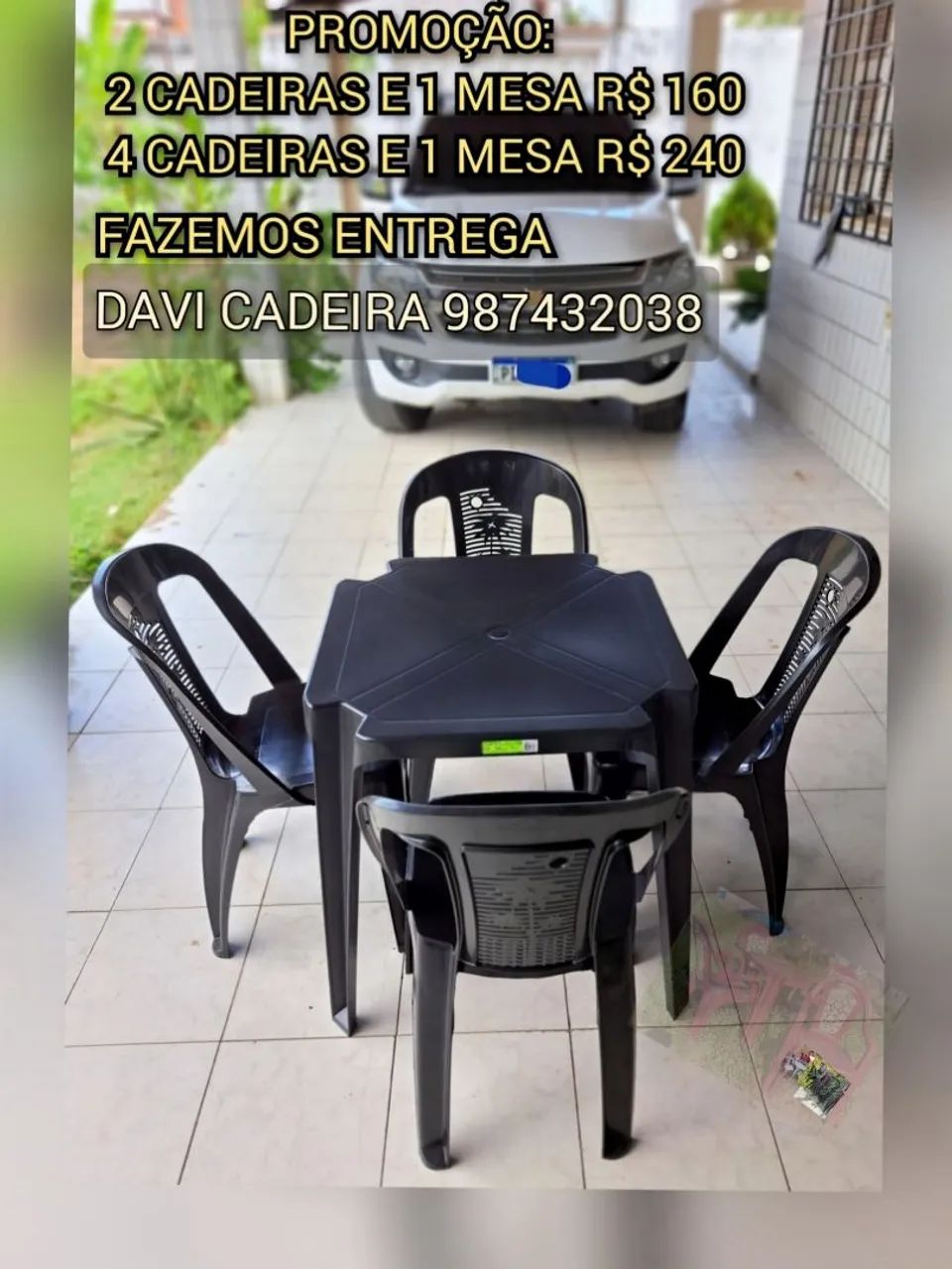 MESA DE PLASTICO FM ENTREGO HJ HOJE