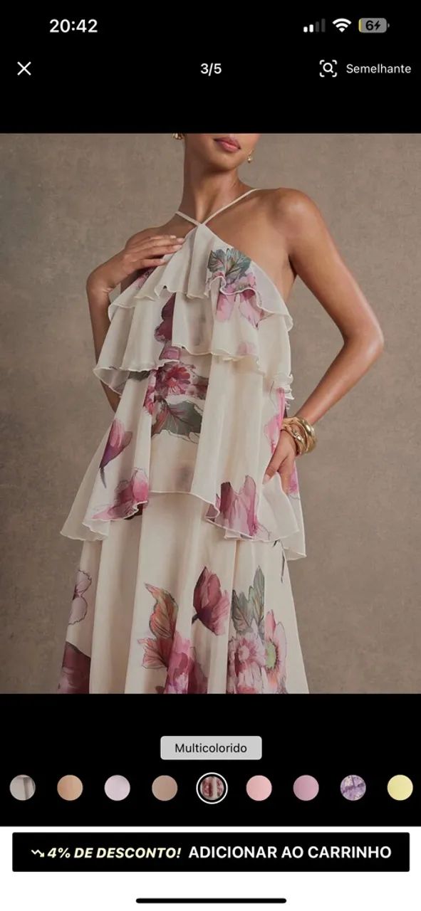 Vestido longo floral  - Foto 3