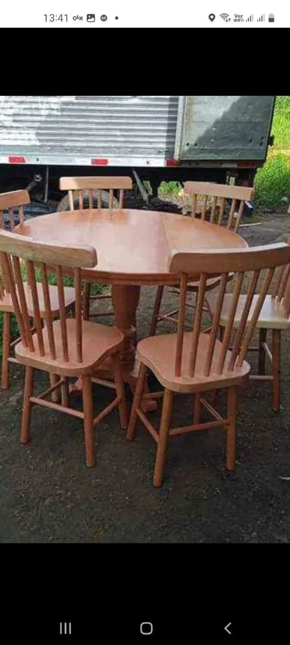 Mesa de jantar  em madeira maciça * zap - Foto 4
