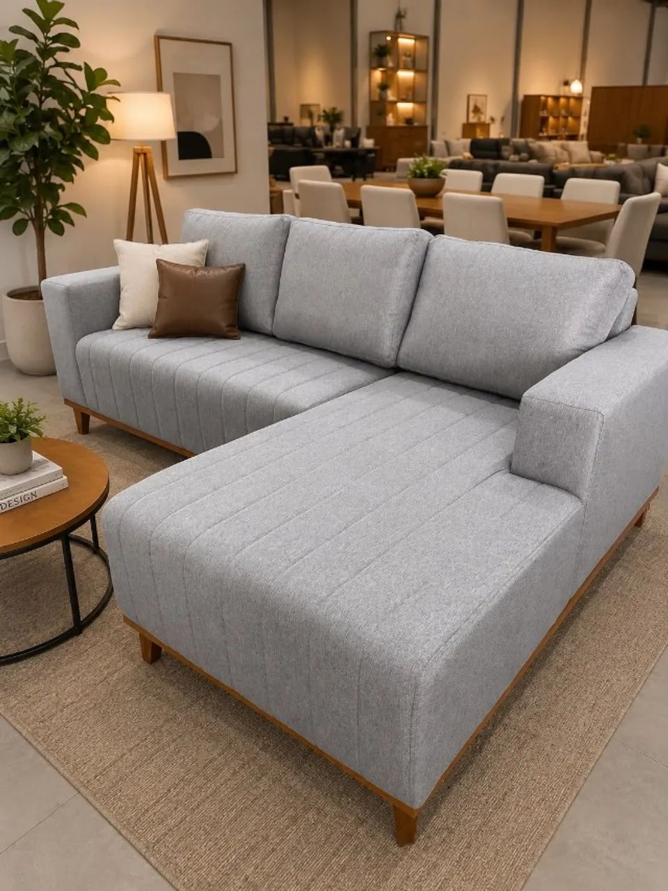Sofá Com Chaise Fixa MOSTRUÁRIO