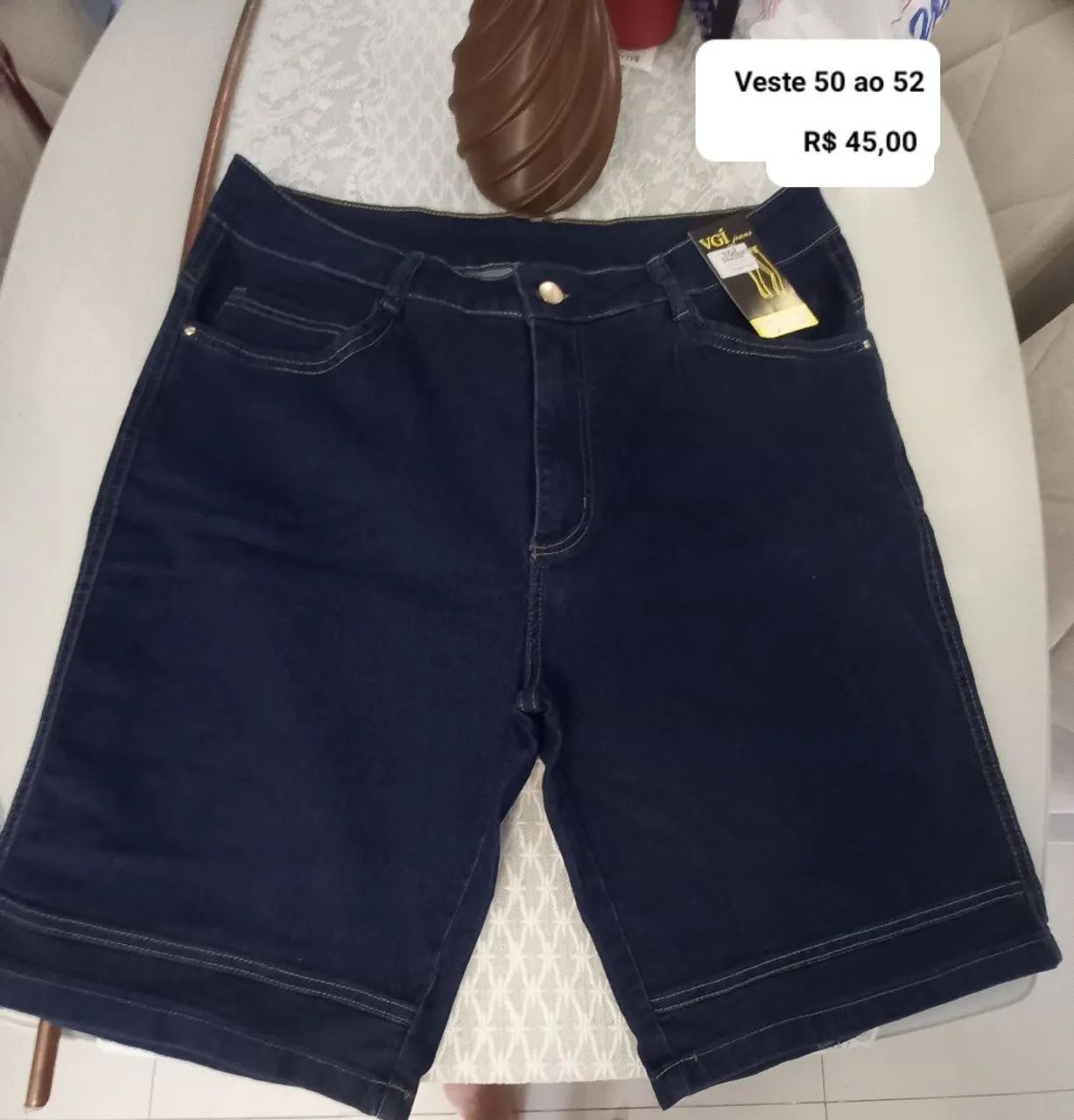 Bermuda Jeans feminina 