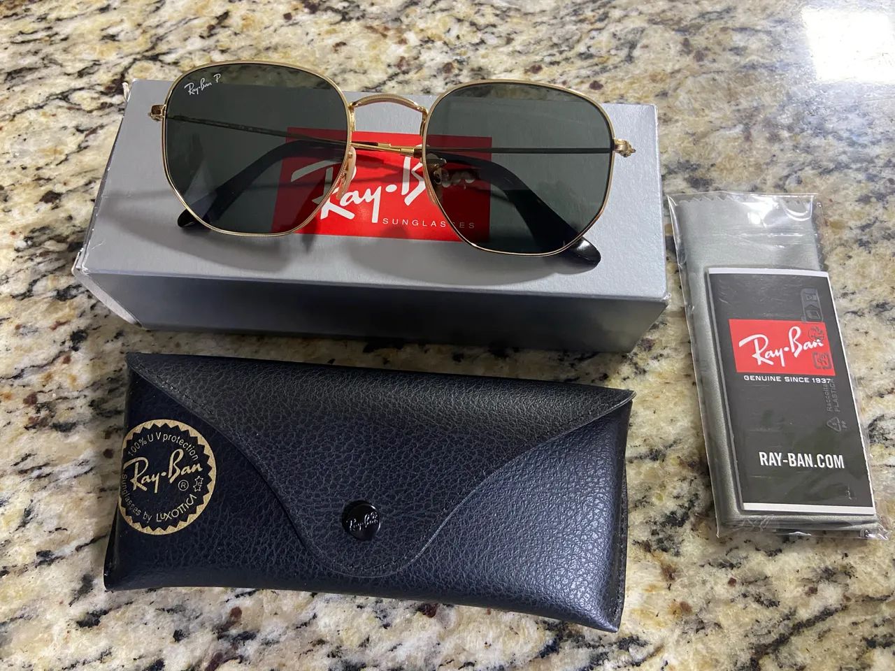 Óculos Rayban Hexagonal Polarizado Original - Foto 5