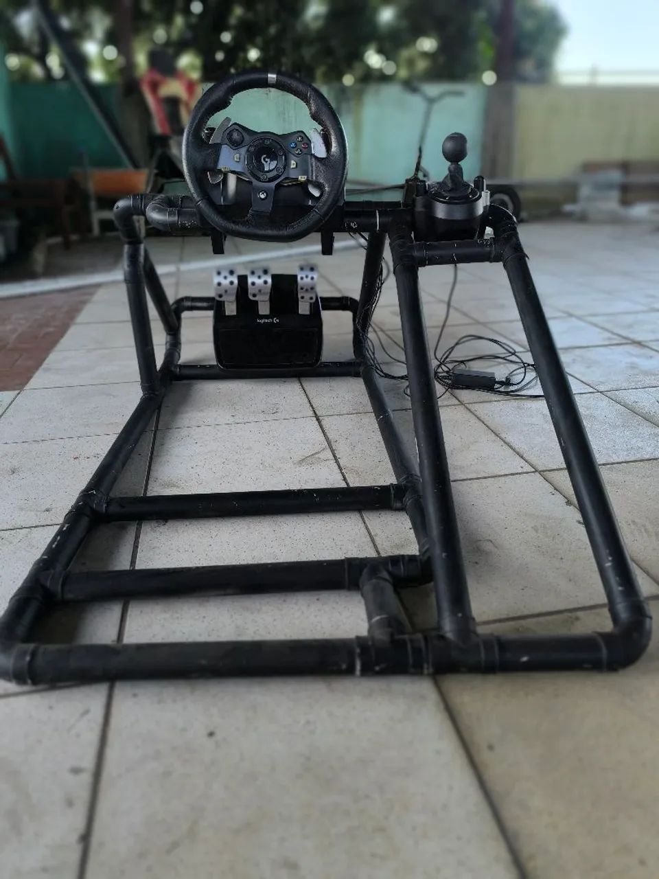 Volante g920 + cockpit caseiro 