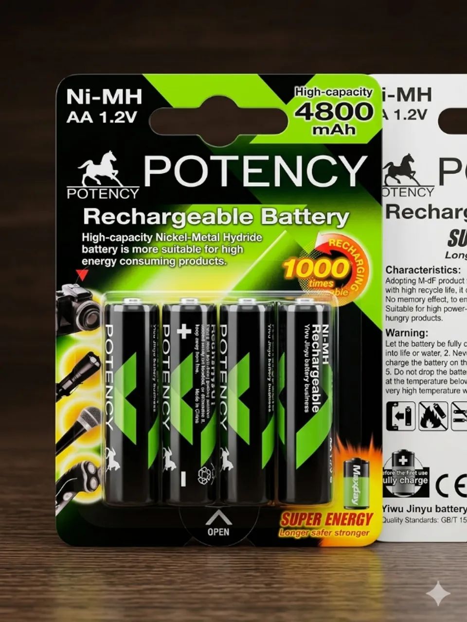? Pilha Recarregável AA Potency 4800mAh 1.2V - Alta Performance e Durabilidade - Foto 4