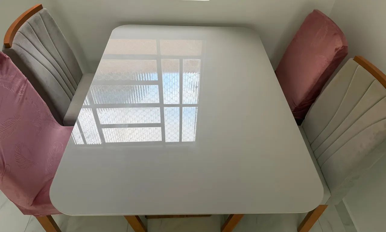 Mesa + 4 cadeiras off white - Foto 2
