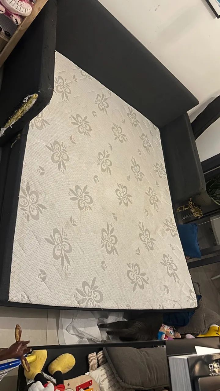 Sofá Cama Queen 3 lugares em Linho Cinza - Foto 3