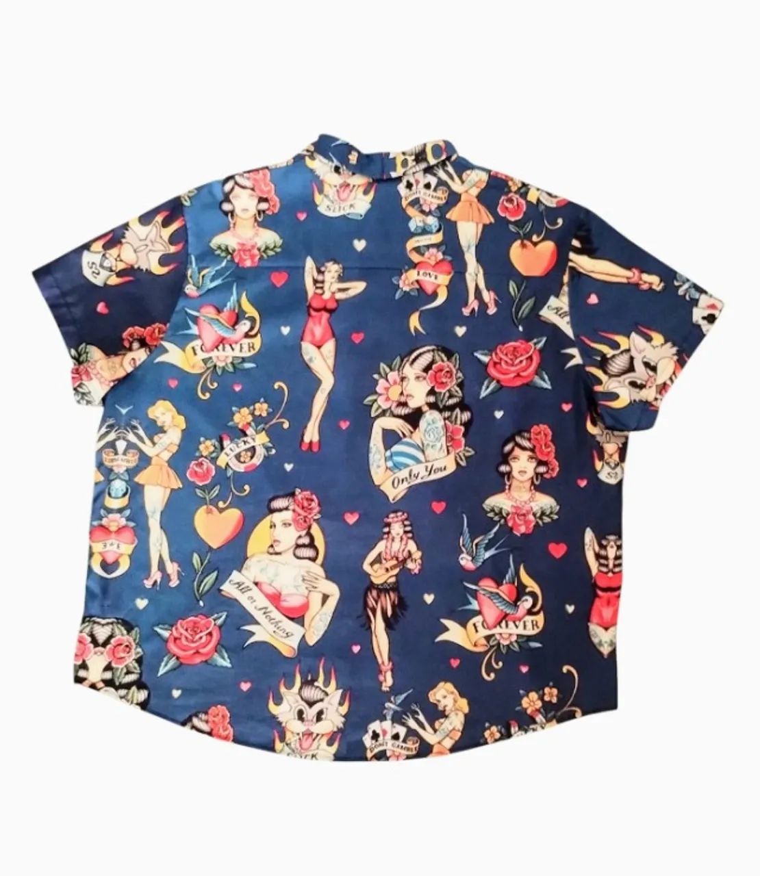 camisa com estampa tattoos old school - Foto 4