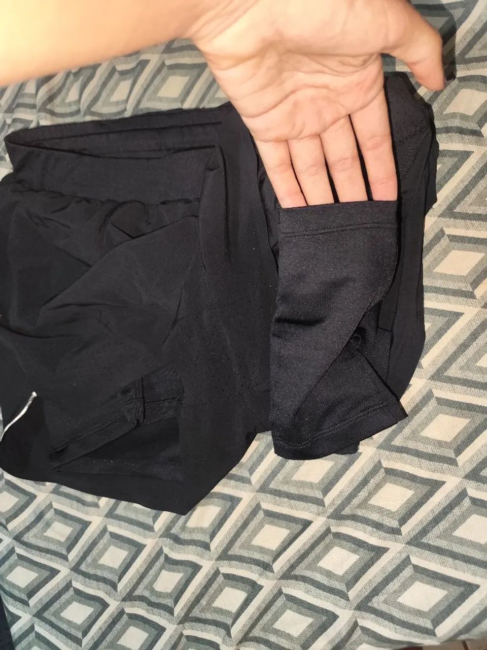 Short Live duplo com bolsos laterais - Foto 3