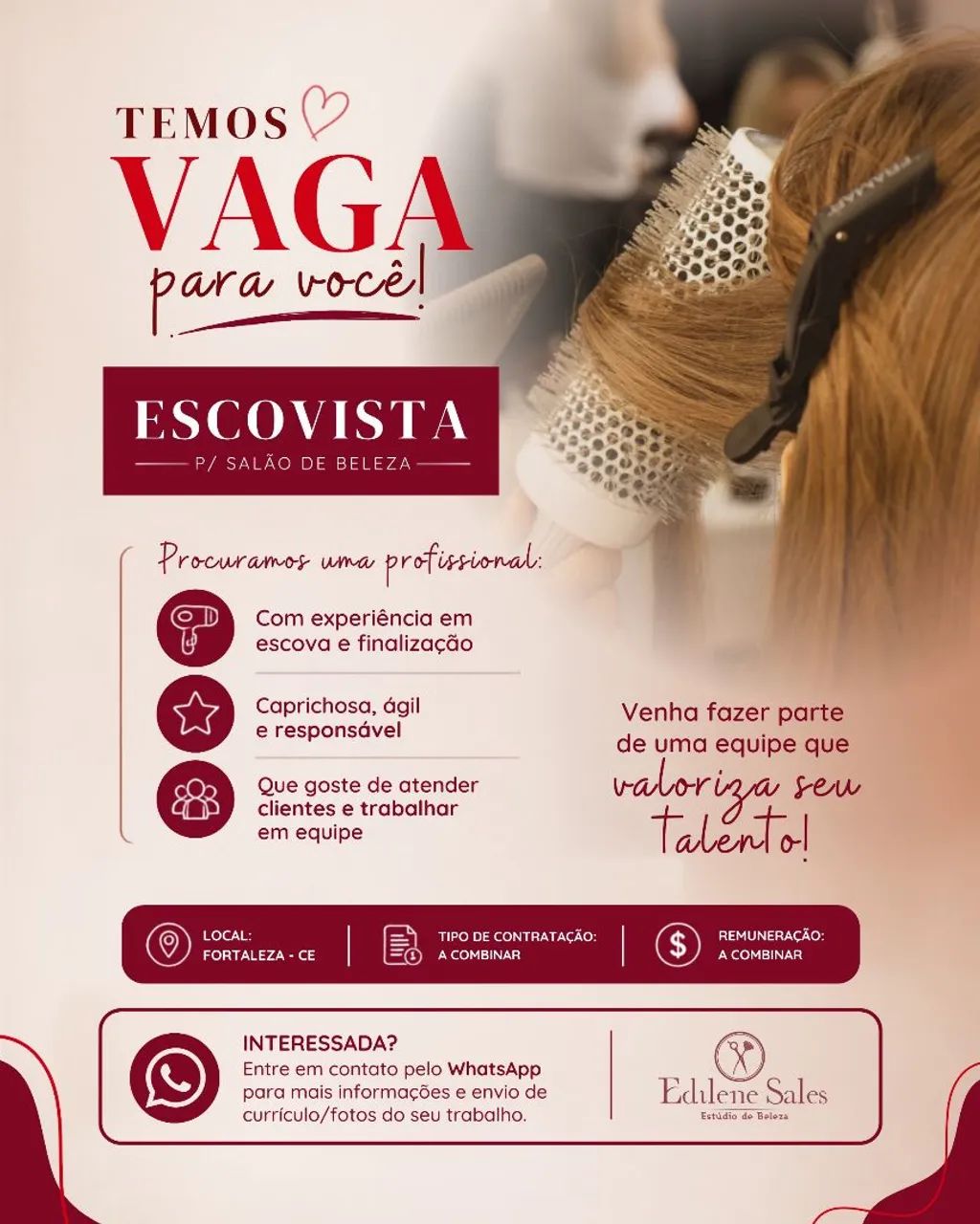 Vaga de emprego para cabeleireiro  - Foto 2