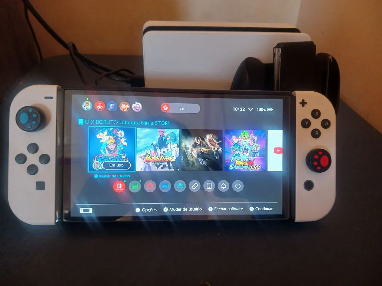 Nintendo switch oled bloqueado, sem jogos, micro sd128gb - Foto 4