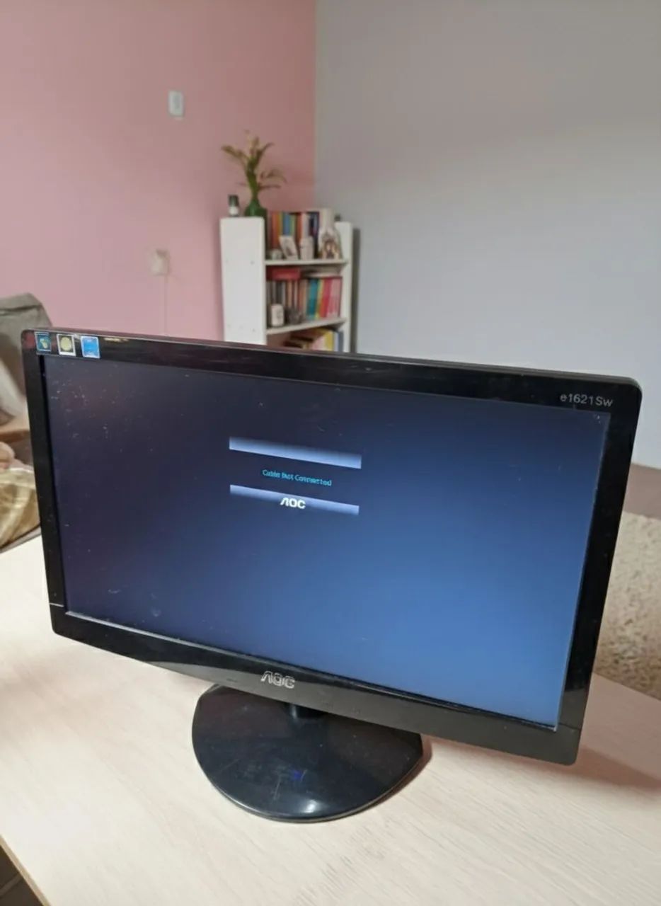 Monitor Aoc LED LCD e1621Sw 15.6 polegadas vga 127/220v - Foto 2