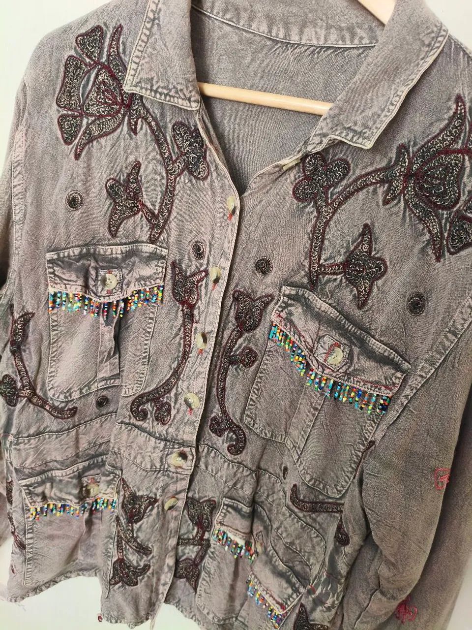 PARKA camisa bordada - Foto 3