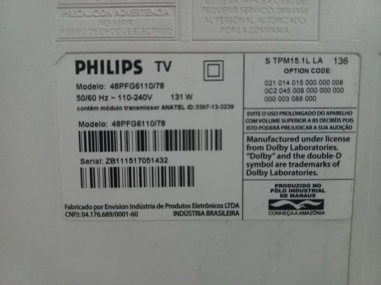 Vendo TV Philips 49 com defeito, tira peça  - Foto 3