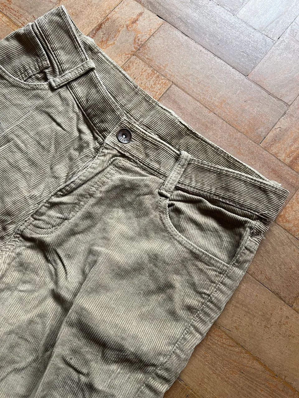 calça tommy hilfiger veludo cotelê bege - Foto 3