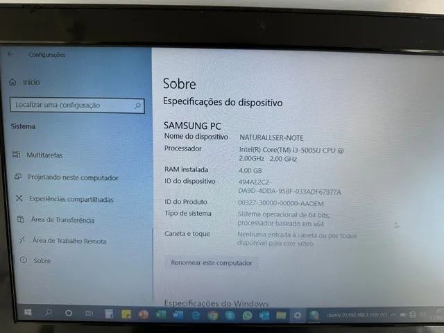 Notebook Samsung i3 5005U (teclado + mouse acompanham de cortesia) - Foto 3