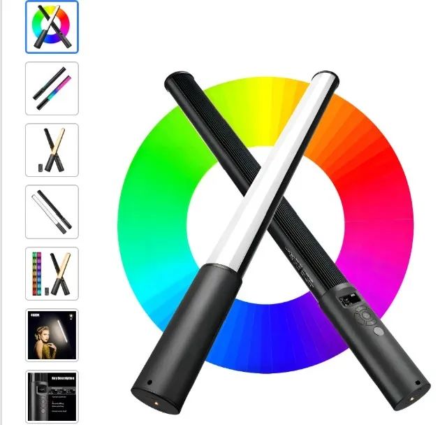 Bastão de Luz fotográfica profissional - Luxceo P400 LED RGB Para Fotografia 400mm