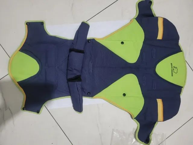 Capa Protetora Para Bebê Conforto Carrinho Azul Verde