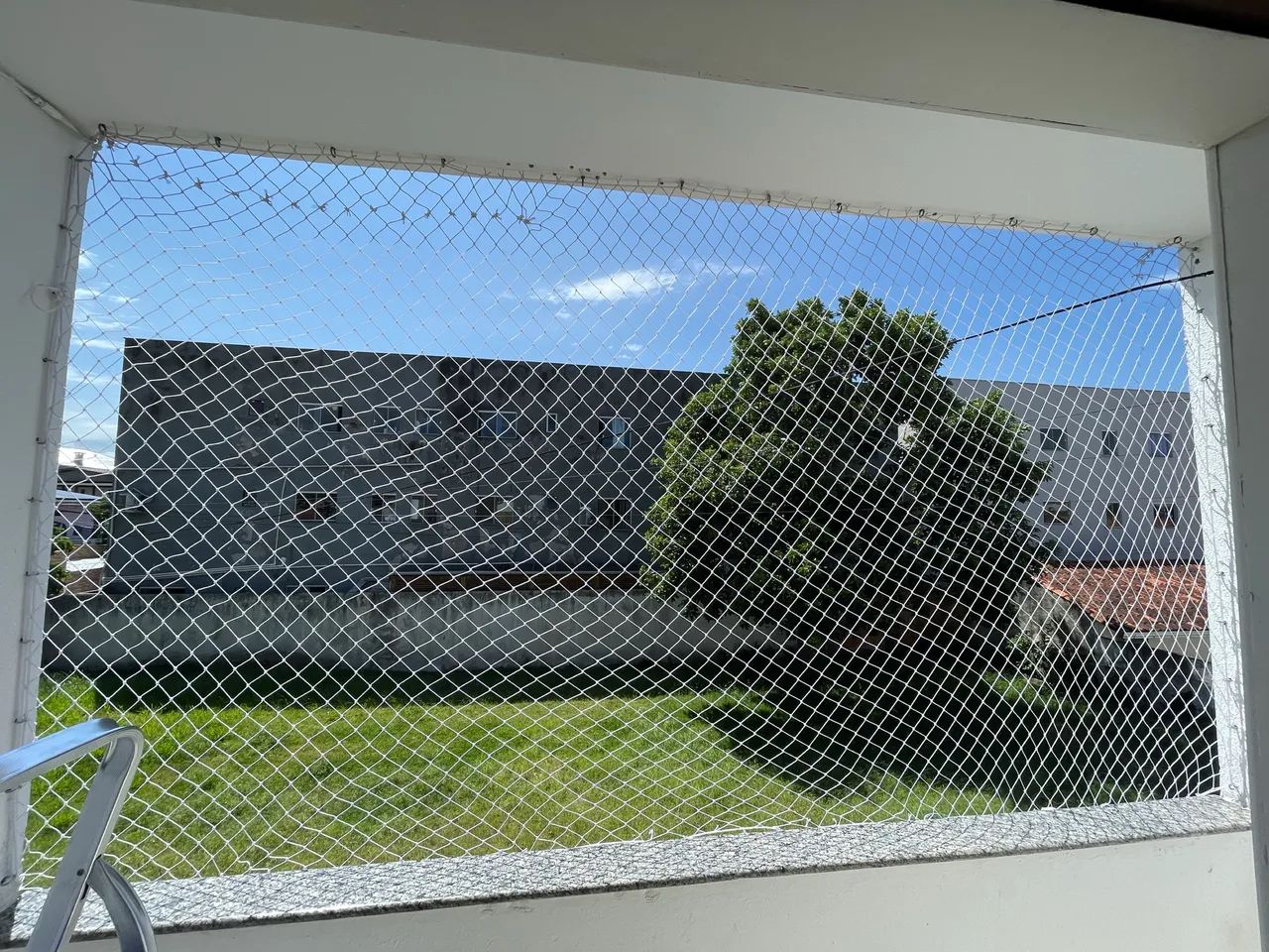 Tela de proteção usada