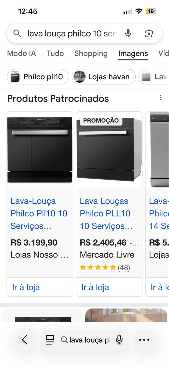 Lava-louças Philco 10 serviços 