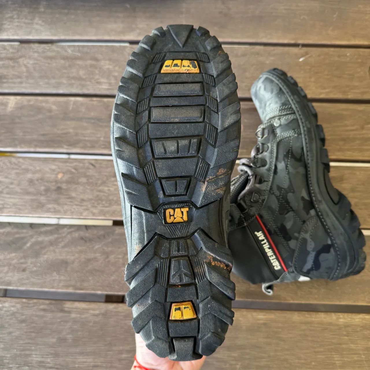 bota caterpillar couro original camuflada - Foto 5