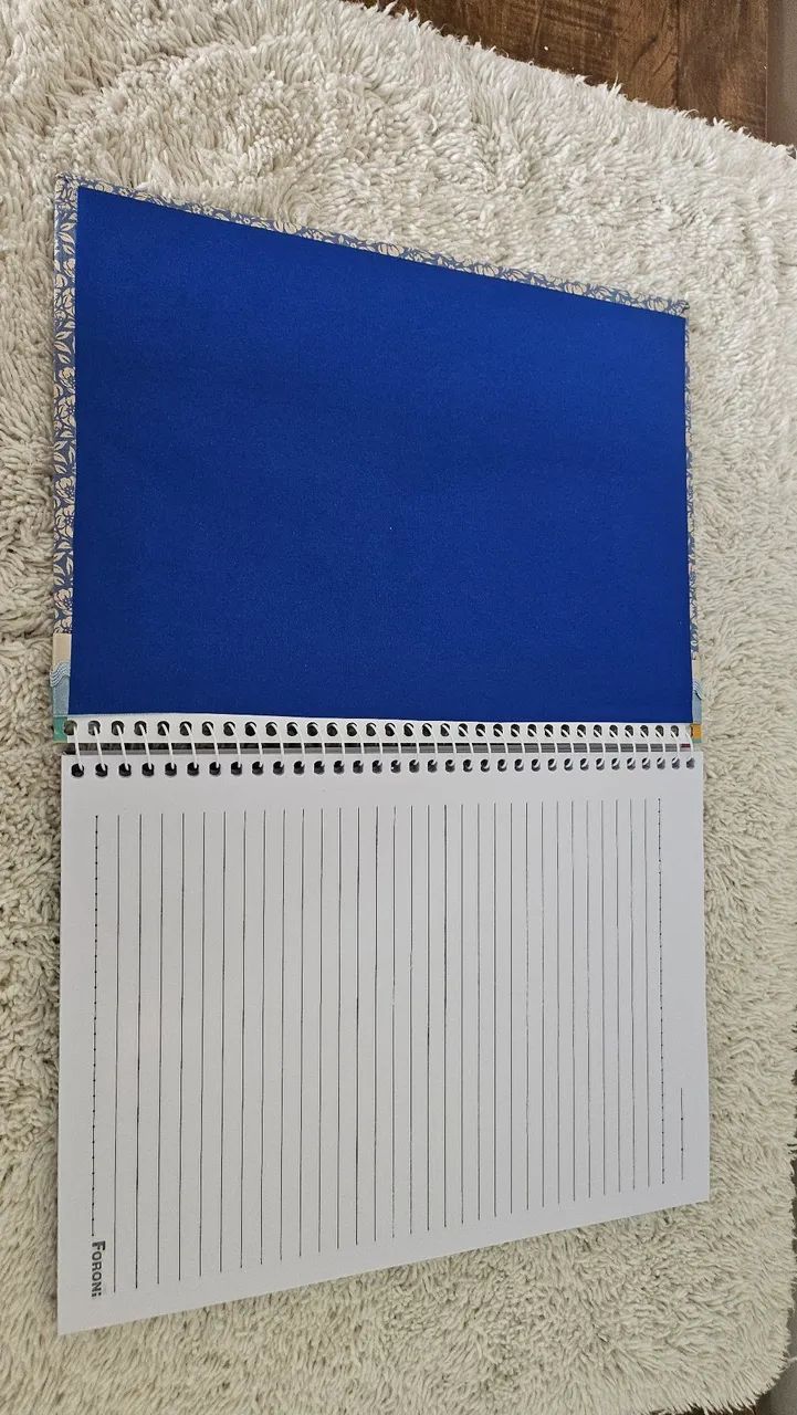 Caderno Personalizado Capa Dura - Encapado com tecido estampado e fita de cetim 100 folhas - Foto 3