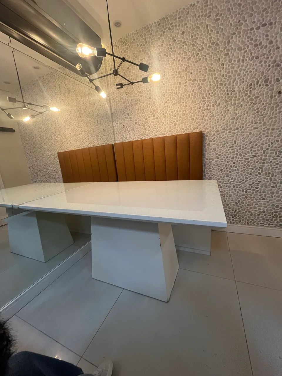 Mesa de Vidro Branco  - Foto 3
