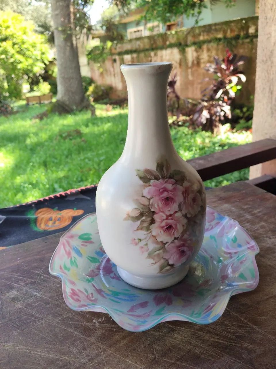 Lindo vaso antigo + Prato - Foto 2