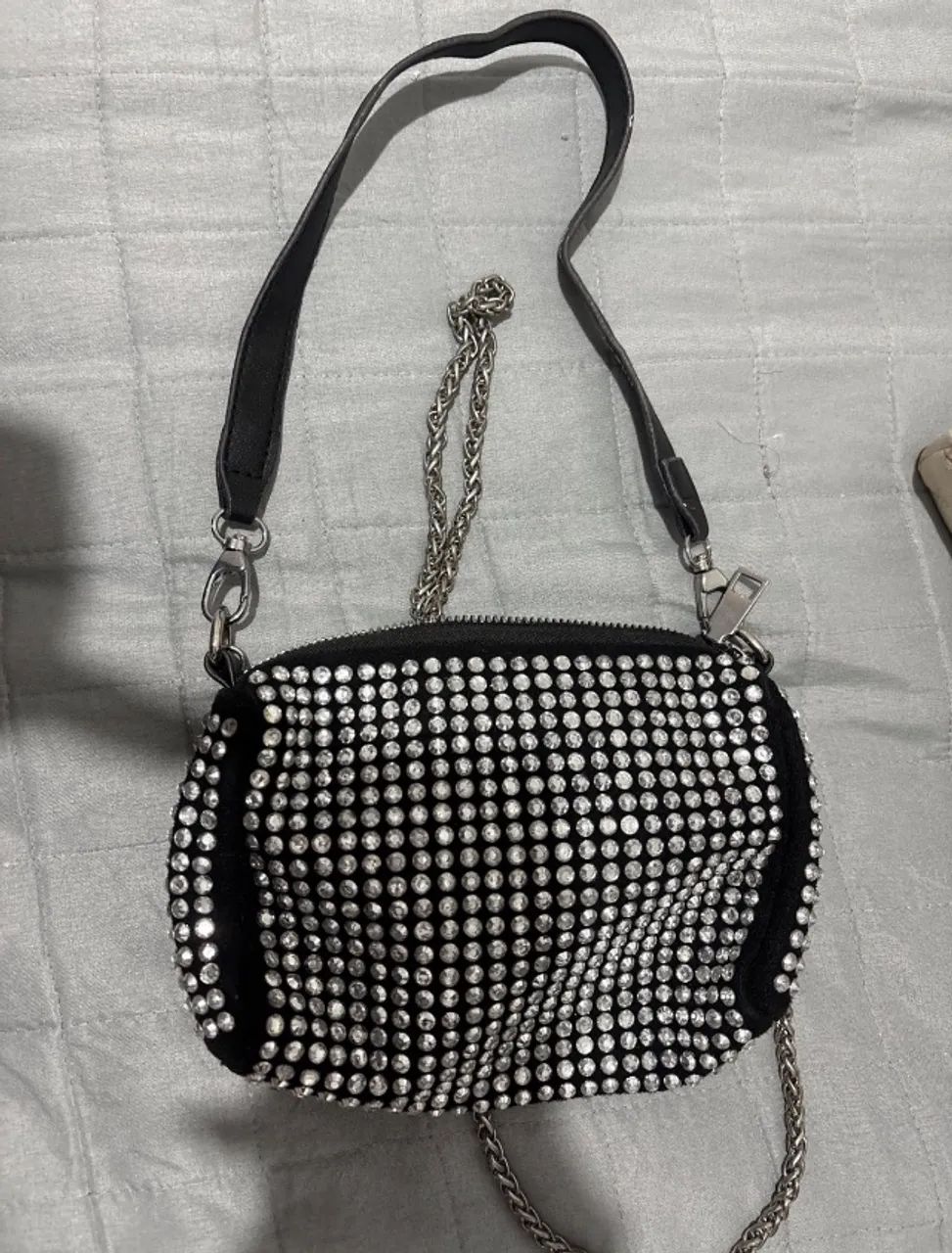 Bolsa de brilho preta  - Foto 2