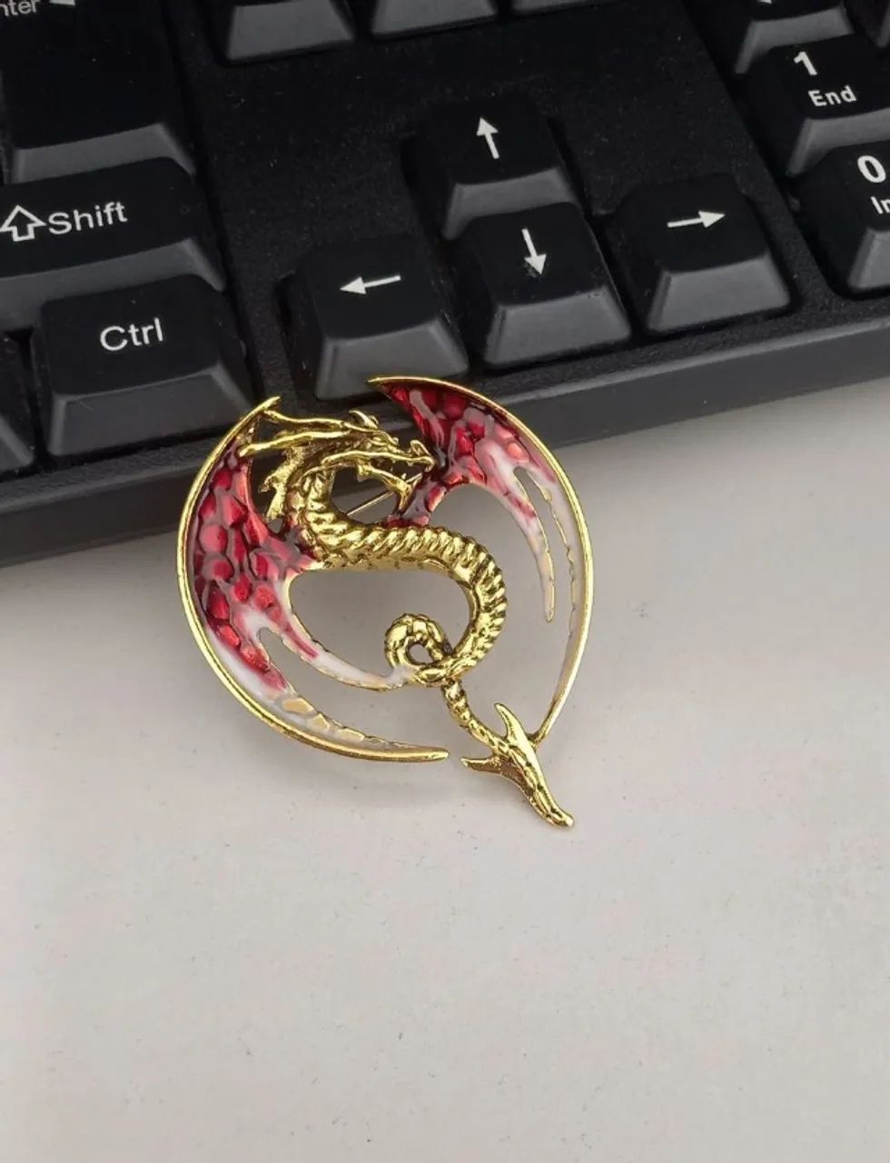 Broche de Dragão Vermelho Voador (novo) - Foto 4