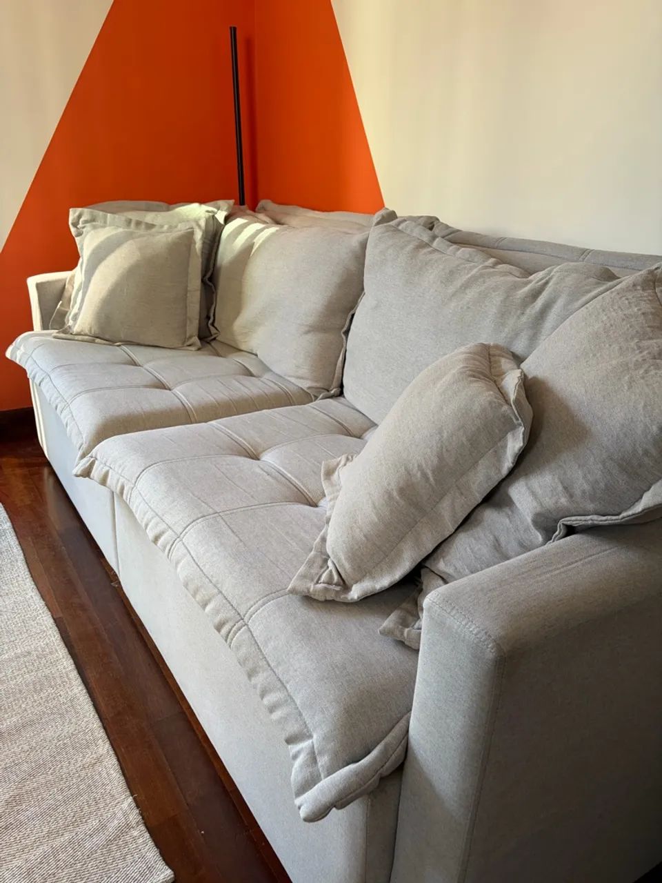 Sofá-cama para Sala de Estar - Cinza  - Foto 3