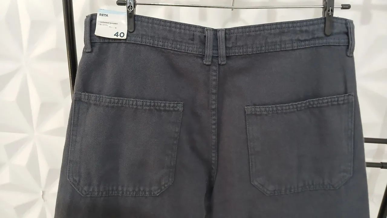 Calça jeans masculina reta - Foto 4