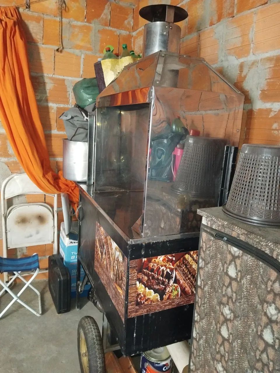 Carrinho de Churrasco,semi novo - Foto 2