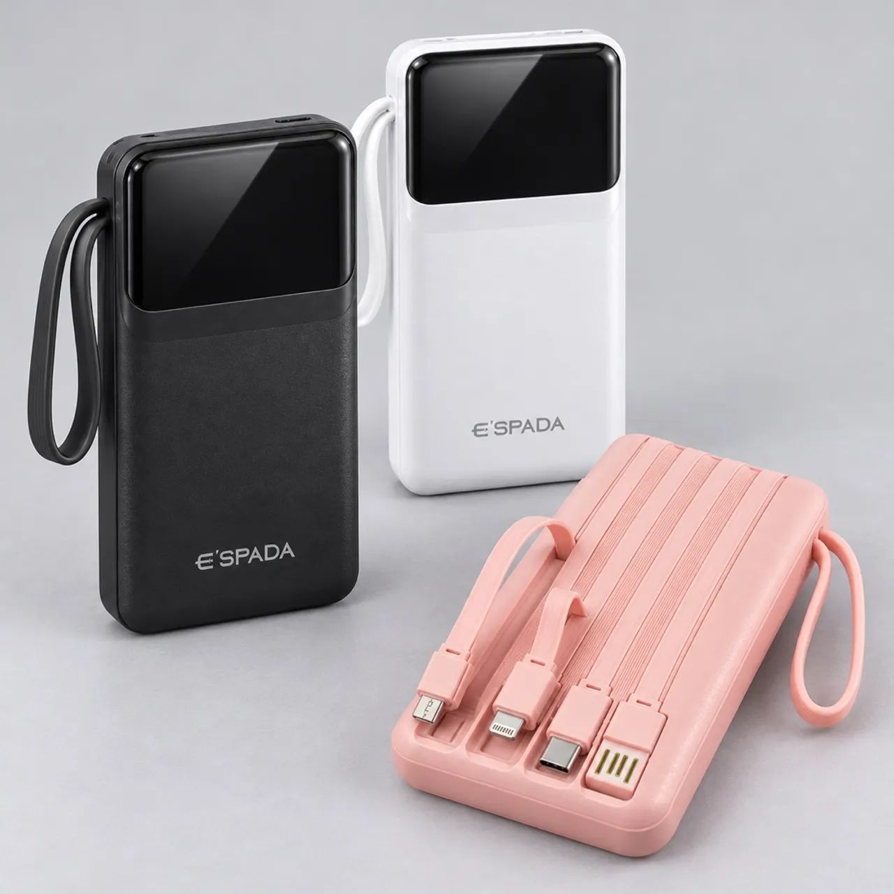Power Bank E?SPADA 10.000mAh com Display Digital e 4 Cabos Integrados - Foto 2
