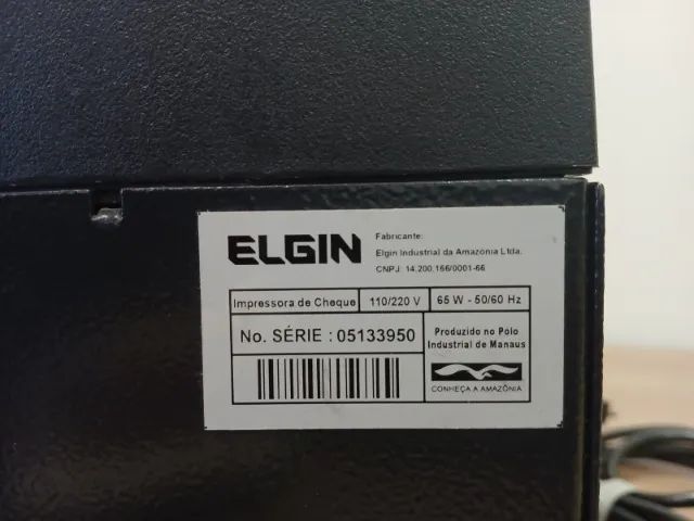 Impressora De Cheques Elgin Imprecheq Automática Preta - Foto 5