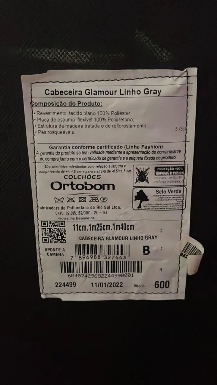 Cabeceira casal linho ortobom - Foto 3