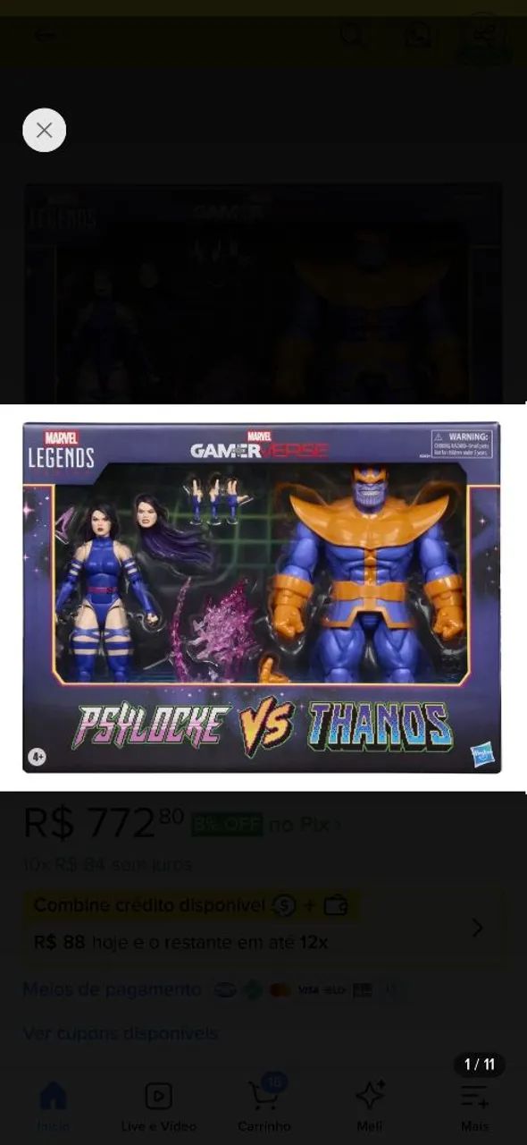 Marvel Legends Gamerverse Psylocke Vs. Thanos Hasbro Capcom