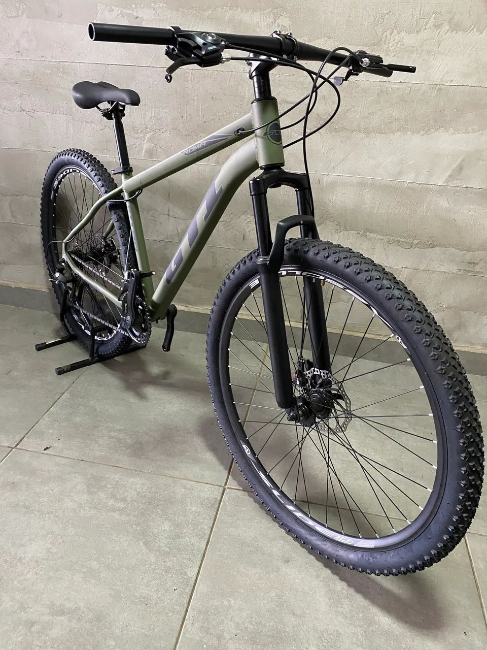 BICICLETA ARO 29 GTI VERDE MILITAR 21V