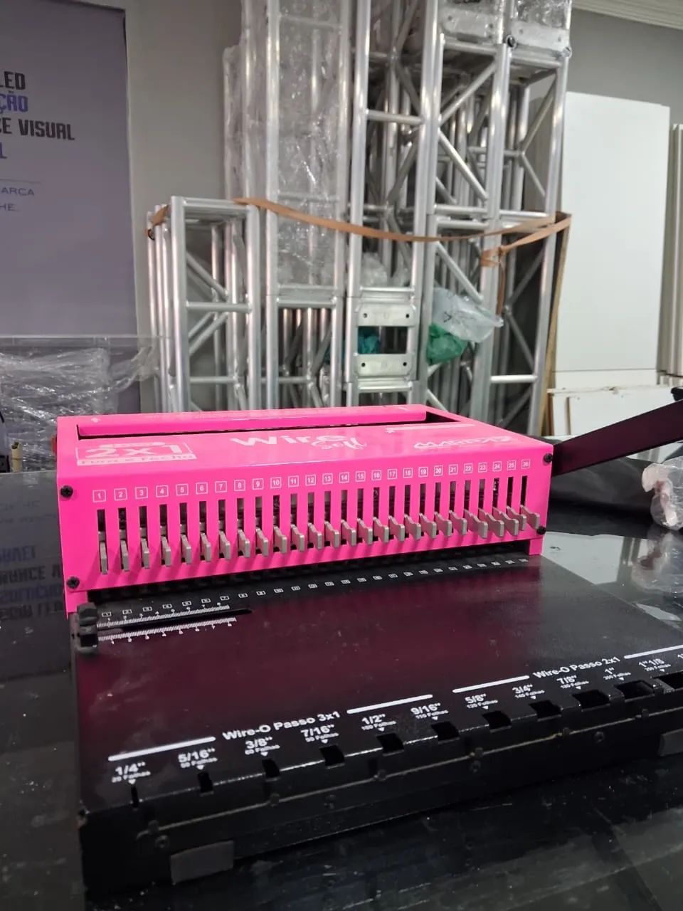 Encadernadora de Wire-o 2x1 Rosa Soft Conjugada Manual 15fls - Marpax